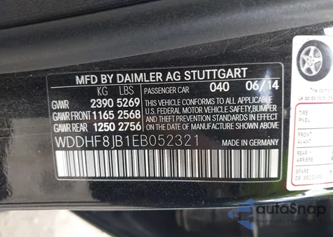 2014 Mercedes-Benz E 350 4Matic из США, поврежденный, VIN WDDHF8JB1EB052321